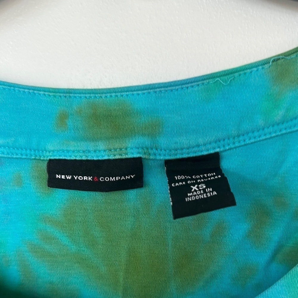 NY &Co Blue Tie-Dye Sleeveless Dress xs - Picture 4 of 5